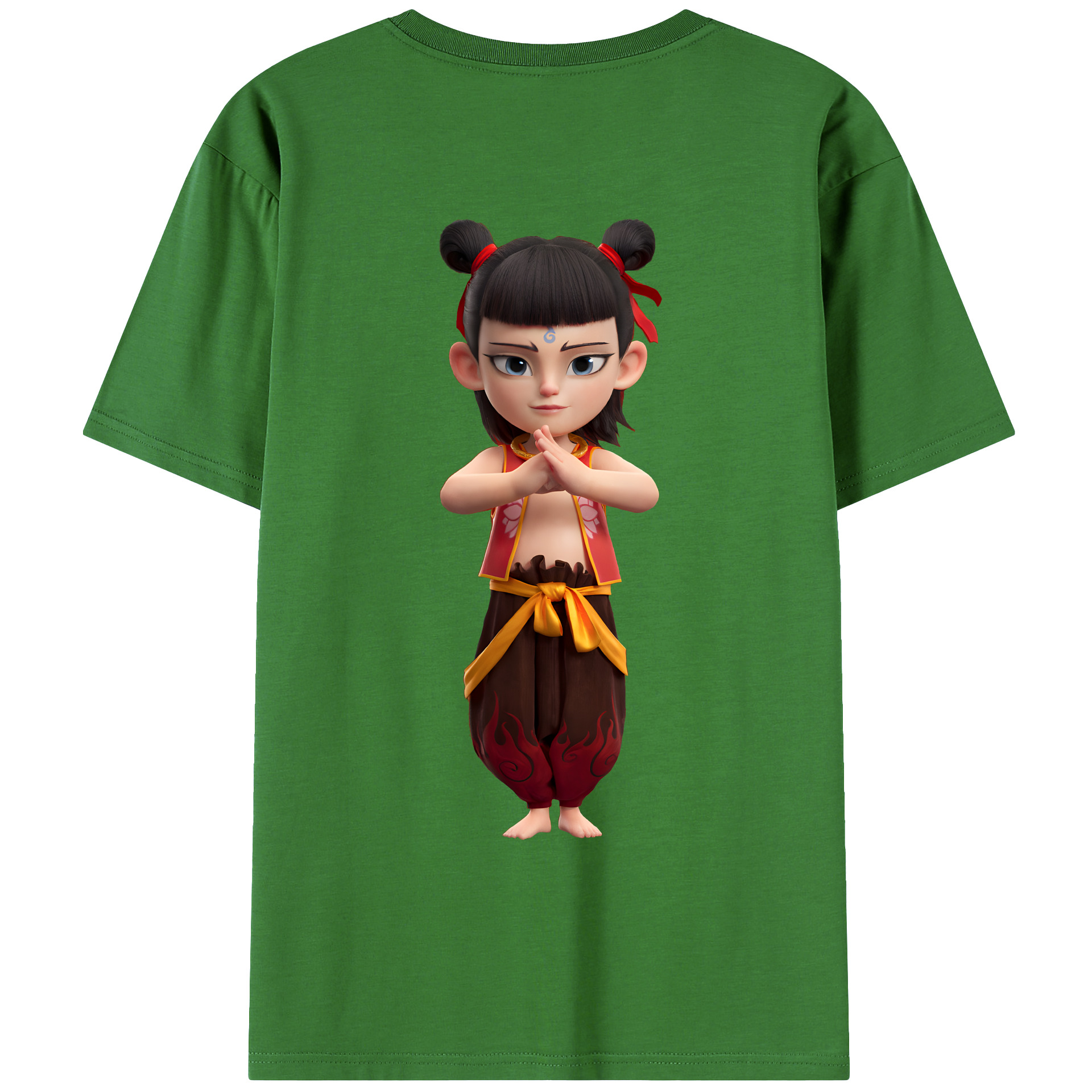 （画像用） Ne Zha 2 ナタ 魔童の大暴れ レディース半袖Tシャツ(バックプリント)